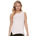 Women's Apt. 9&reg; Zipper Accent Tank, Size: Xxl, Light Pink