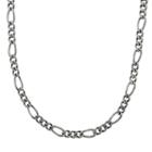 Lynx Stainless Steel Figaro Necklace - Men, Grey