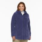 Plus Size Columbia Three Lakes Hooded Long Fleece Jacket, Women's, Size: 2xl, Purple Oth