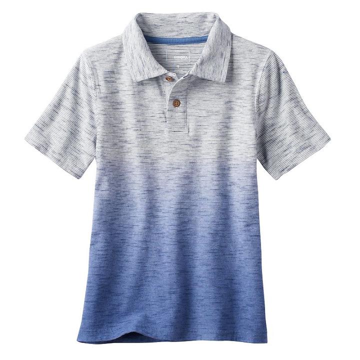 Boys 4-7x Sonoma Goods For Life&trade; Dip-dyed Slubbed Polo, Boy's, Size: 7, Blue (navy)