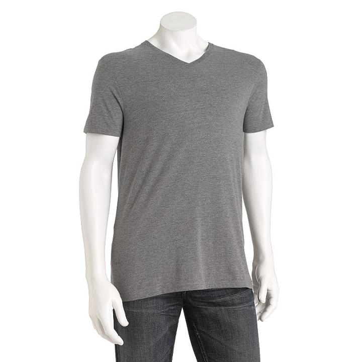 Men's Urban Pipeline&reg; Ultimate V-neck Fashion Tee, Size: Medium, Dark Grey