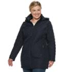 Plus Size Weathercast Quilted Stretch Walker Jacket, Women's, Size: 1xl, Grey
