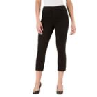 Women's Haggar Pull-on Skinny Capri Jeans, Size: 16, Black