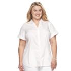 Plus Size Croft & Barrow&reg; Button-front Top, Women's, Size: 1xl, Brt Pink