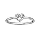 Lc Lauren Conrad Knotted Heart Ring, Women's, Size: 7.50, Silver