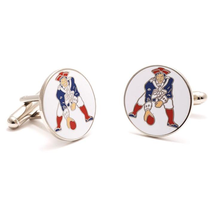 New England Patriots Vintage Cuff Links, Men's, White