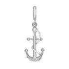 Laura Ashley Nautical Collection Sterling Silver Anchor Charm, Women's, Grey