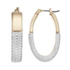 Dana Buchman Textured Oval Hoop Earrings, Women's, Multicolor