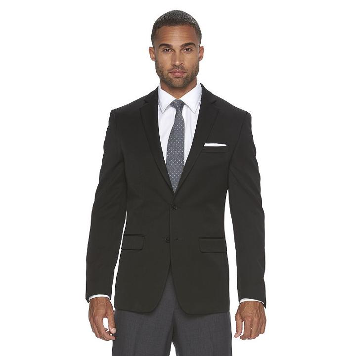 Men's Van Heusen Slim-fit Flex Blazer, Size: 42 Short, Black