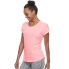 Women's Tek Gear&reg; Mesh Back Short Sleeve Tee, Size: Large, Med Pink