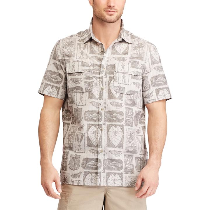 Men's Chaps Classic-fit Performance Woven Button-down Shirt, Size: Xl, Green