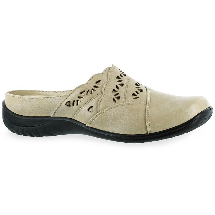Easy Street Forever Women's Comfort Cutout Clogs, Size: 6 N, Beig/green (beig/khaki)