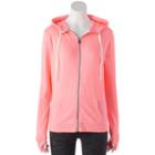 Juniors' So&reg; Perfectly Soft Striped Sleeve Hoodie, Teens, Size: Medium, Brt Pink