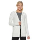 Petite Tek Gear&reg; Hooded Wrap Cardigan, Women's, Size: L Petite, Light Grey
