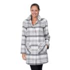 Women's Fleet Street Plaid Cocoon Wool-blend Coat, Size: Medium, Multicolor