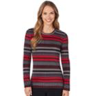 Women's Cuddl Duds Fleecewear Crewneck Top, Size: Medium, Red