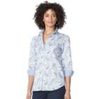 Women's Chaps No-iron Shirt, Size: Large, Blue