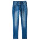 Plus Size Girls 7-16 Mudd&reg; High-rise Triple Stacked Waist Jeggings, Size: 18 1/2, Med Blue