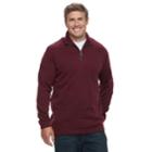 Big & Tall Haggar Marled Sweater Fleece Quarter-zip Pullover, Men's, Size: 4xb, Red