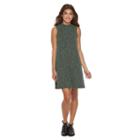 Juniors' Almost Famous Ribbed Mockneck Swing Dress, Girl's, Size: Medium, Green Oth