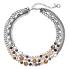 Simply Vera Vera Wang Beaded Multi Strand Chain Necklace, Women's, Med Brown