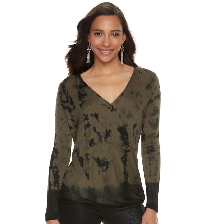 Women's Rock & Republic&reg; Twist Top, Size: Large, Green