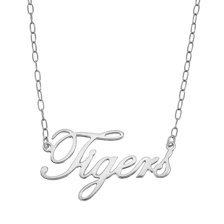 Fiora Sterling Silver Lsu Tigers Necklace, Women's, Size: 16, Grey