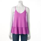 Women's Sonoma Goods For Life&trade; Peplum Camisole, Size: Large, Dark Pink