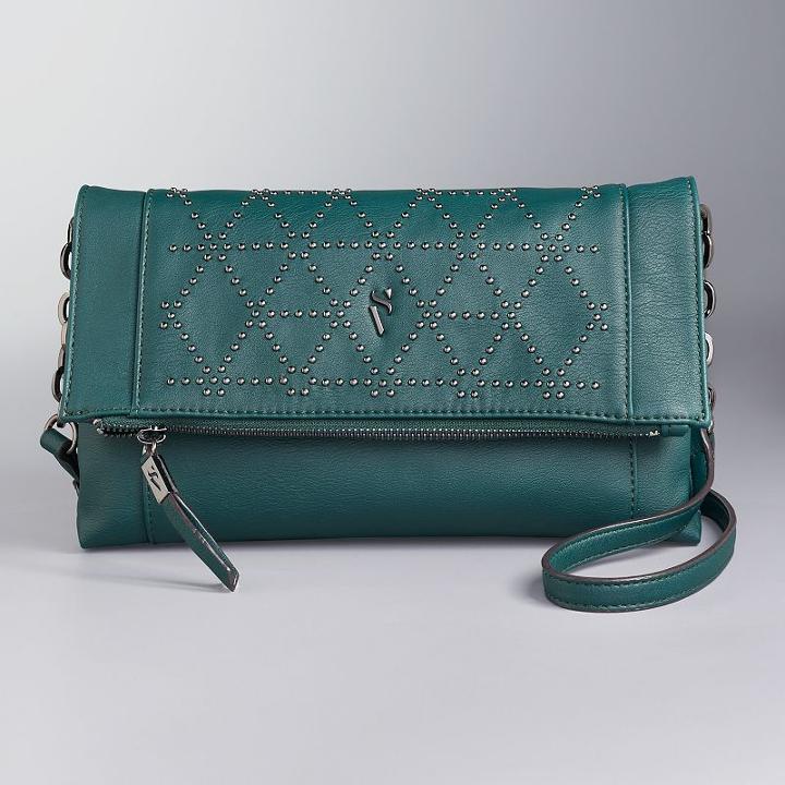 Simply Vera Vera Wang Palvee Studded Crossbody Bag, Women's, Green