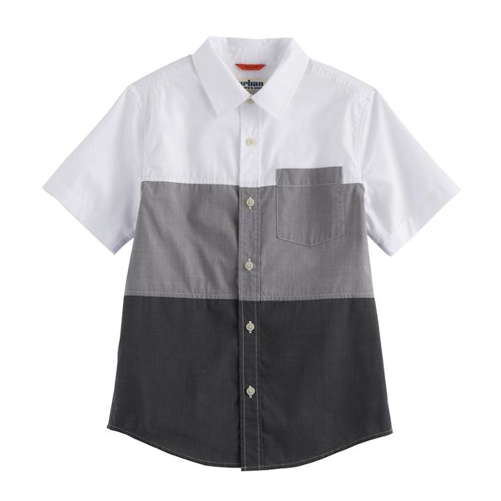 Boys 8-20 Urban Pipeline&reg; Colorblock Maxwear Button-down Shirt, Size: Small, Grey