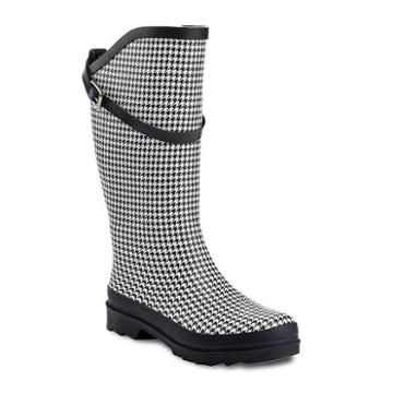Henry Ferrera Nuface Women's Water-resistant Two-tone Rain Boots, Size: 6, Black