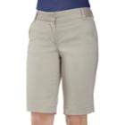 Women's Izod Bar Harbor Berumda Shorts, Size: 10, Beig/green (beig/khaki)