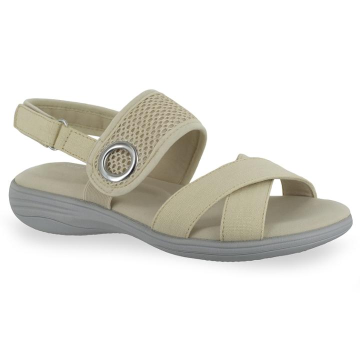 Easy Street Shae Women's Sandals, Size: 9 Wide, Beig/green (beig/khaki)