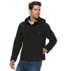 Men's Urban Republic Softshell Hooded Moto Jacket, Size: Large, Black
