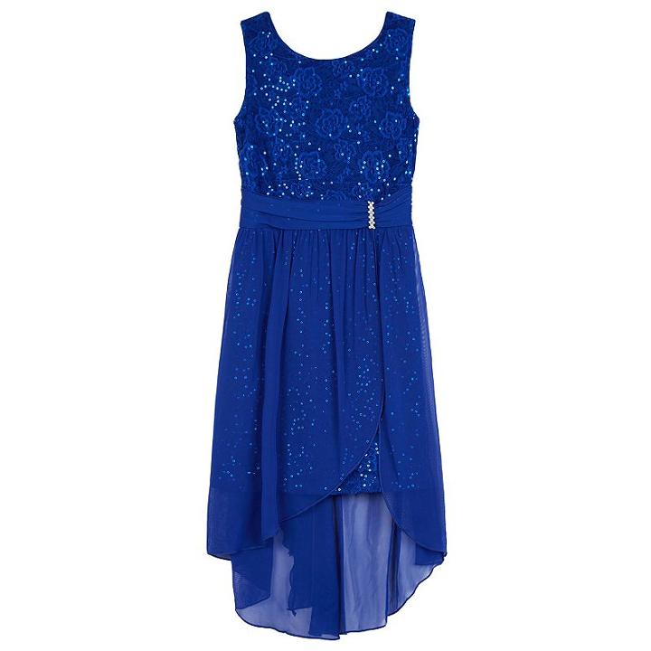 Girls 7-16 Iz Amy Byer Sequin Lace High-low Sheath Dress, Size: 10, Brt Blue