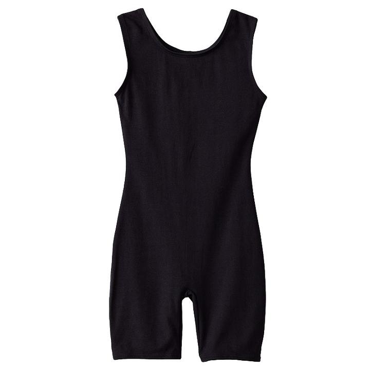Girls 4-14 Jacques Moret Solid Dance Leotard, Girl's, Size: Medium, Black