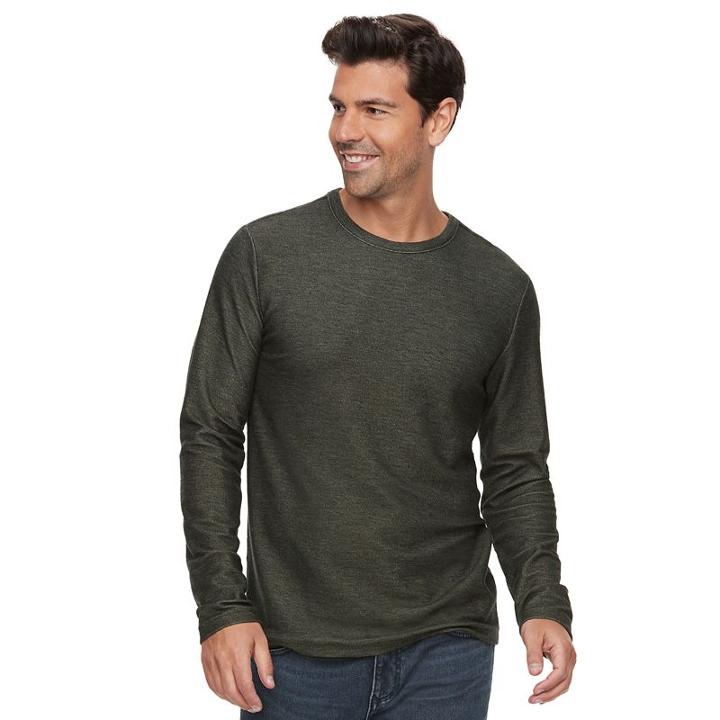 Men's Marc Anthony Slim-fit Textured French Terry Tee, Size: Medium, Green