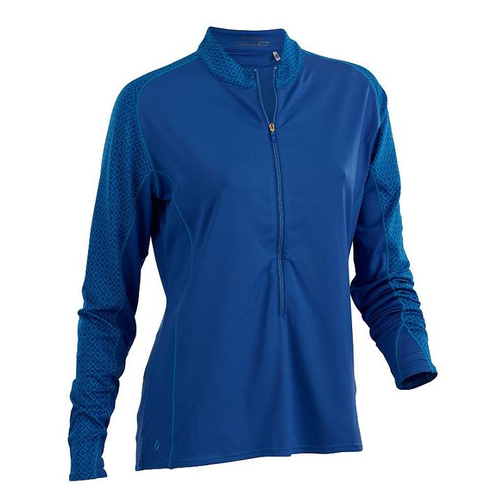 Women's Nancy Lopez Melody Long Sleeve Golf Top, Size: Large, Blue