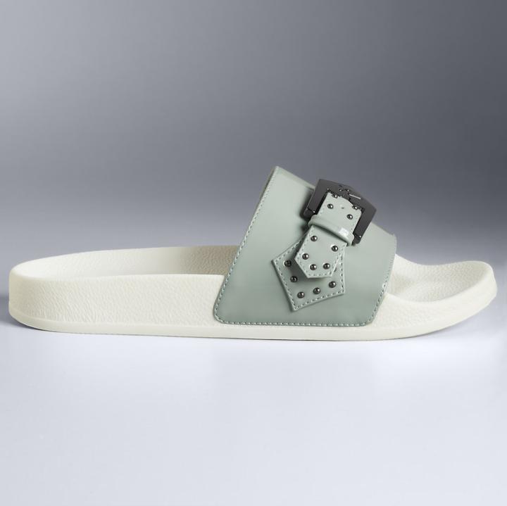 Simply Vera Vera Wang Symbols Women's Slides, Size: 8.5, Blue (navy)