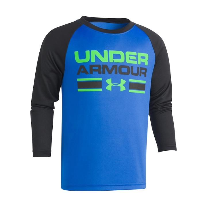 Boys 4-7 Under Armour Logo Raglan Tee, Size: 6, Blue (navy)