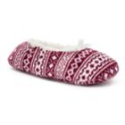 Women's Sonoma Goods For Life&trade; Fairisle Fuzzy Babba Ballerina Slippers, Size: M-l, Purple