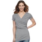 Maternity A:glow Drape Nursing Tee, Women's, Size: M-mat, Dark Grey