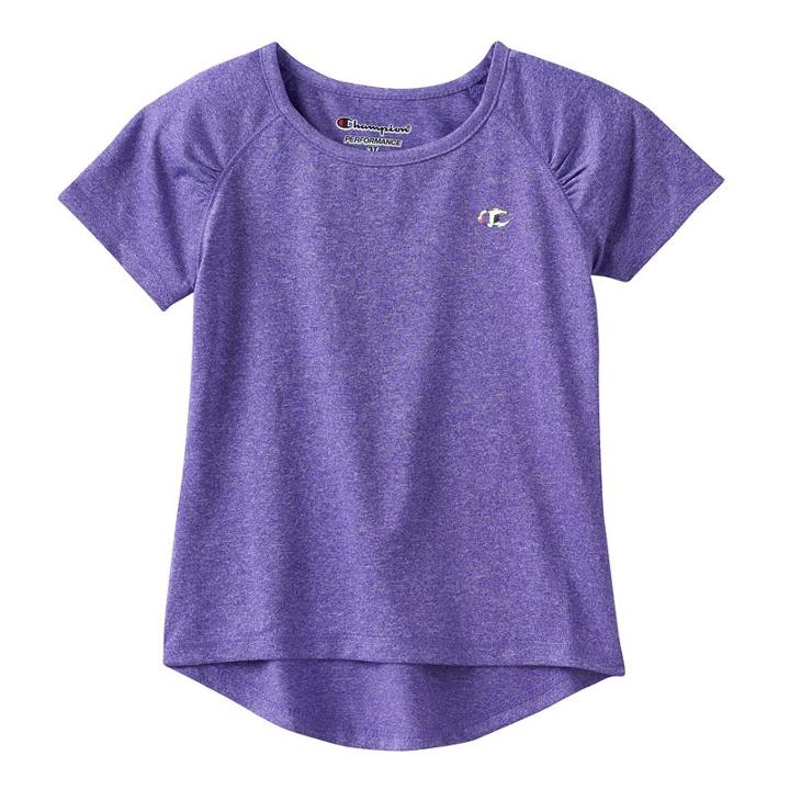 Girls 4-6x Champion Raglan Athletic Tee, Girl's, Size: 6x, Purple Oth