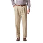 Men's Dockers&reg; Relaxed Fit Comfort Stretch Khaki Pants - Pleated-cuffed D4, Size: 34x29, Lt Beige