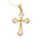 10k Gold Openwork Cross Pendant, Women's, Size: 18, Yellow