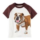 Boys 4-8 Carters Raglan Jersey Dog Tee, Size: 8, White Oth