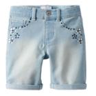Girls 4-8 Sonoma Goods For Life&trade; Rhinestone Bermuda Shorts, Girl's, Size: 6x, Med Blue