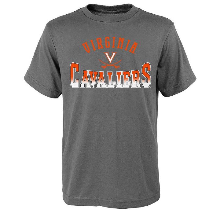 Boys 8-20 Virginia Cavaliers Fade Tee, Boy's, Size: S(8), Grey (charcoal)