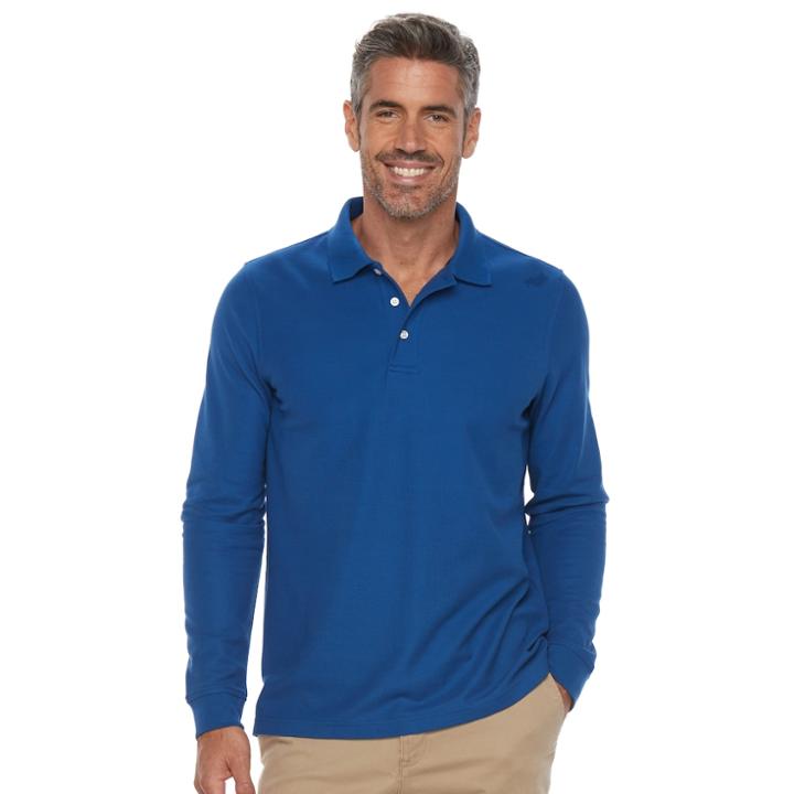 Men's Croft & Barrow&reg; Classic-fit Stretch Pique Polo, Size: Xl, Blue