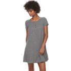 Women's Sonoma Goods For Life&trade; Henley T-shirt Dress, Size: Small, Grey (charcoal)